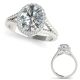 1 Carat G-H Diamond Bridal Classically Styled Oval Ring 14K Gold