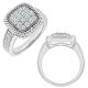 G-H Diamond Fancy Halo Eternity Bridal Women Mens Ring 14K Gold
